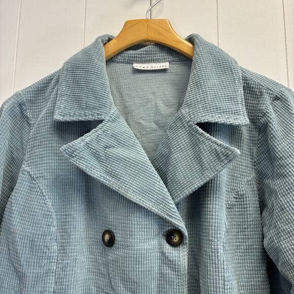 Bryn Walker Womens Boho Hipster Waffle Corduroy Cropped Jacket Size M Preppy - Picture 2 of 7